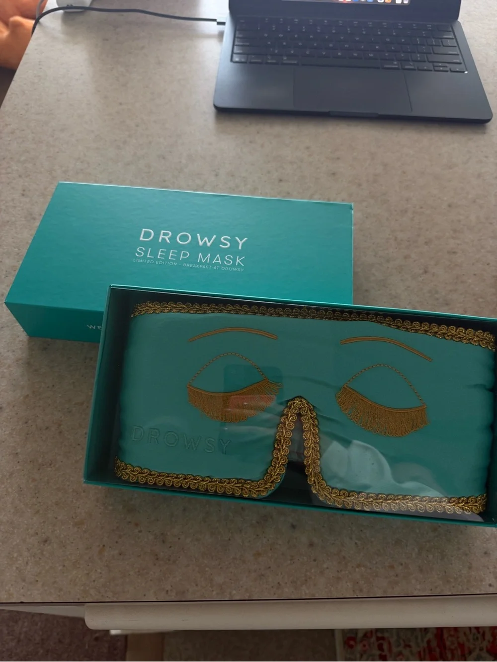 drowsy sleep mask - breakfast at tiffanys